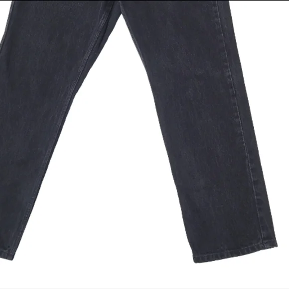 Tommy Hilfiger Vintage 90s Black Stone Wash High Waisted Tapered Leg Denim Jeans - Picture 5 of 10